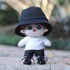niannyyhouse Doll Clothing Set 20cm Fisherman's Hat T-Shirt Jeans 3-Piece Outfit for Baby Dolls