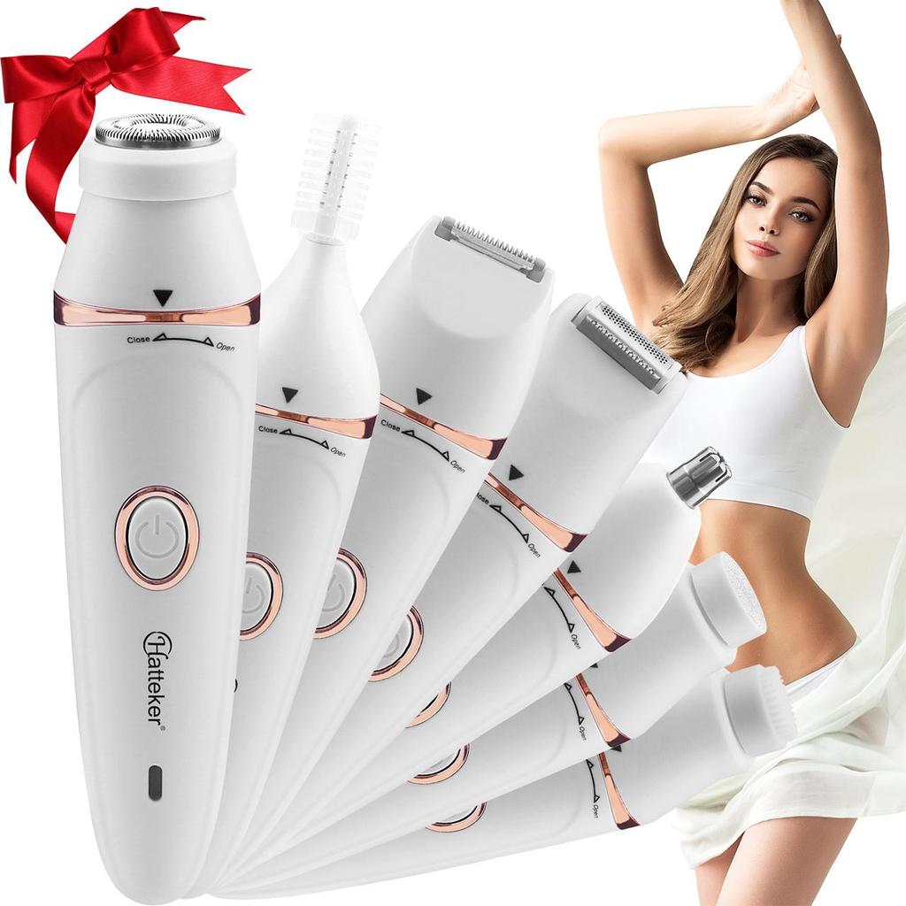 Hattekker 7 in 1 Shaver HT-590 Rechargeable Electric Lady Shaver with USB Charging