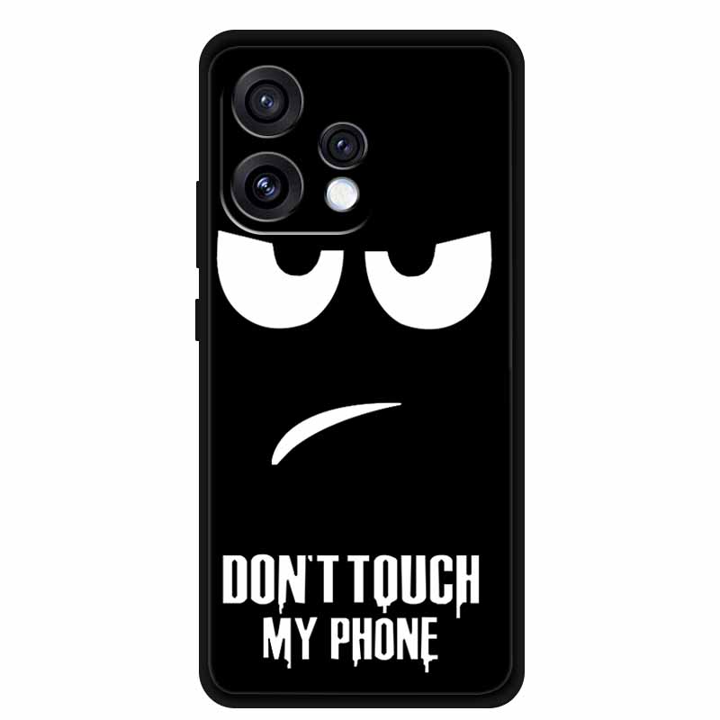 For Oppo Reno15 5G Case 6.59" Cute Cat Balck Edge Soft Silicone Wolf Phone Back Cover For Oppo Reno 15c 5G Protective Lion Funda