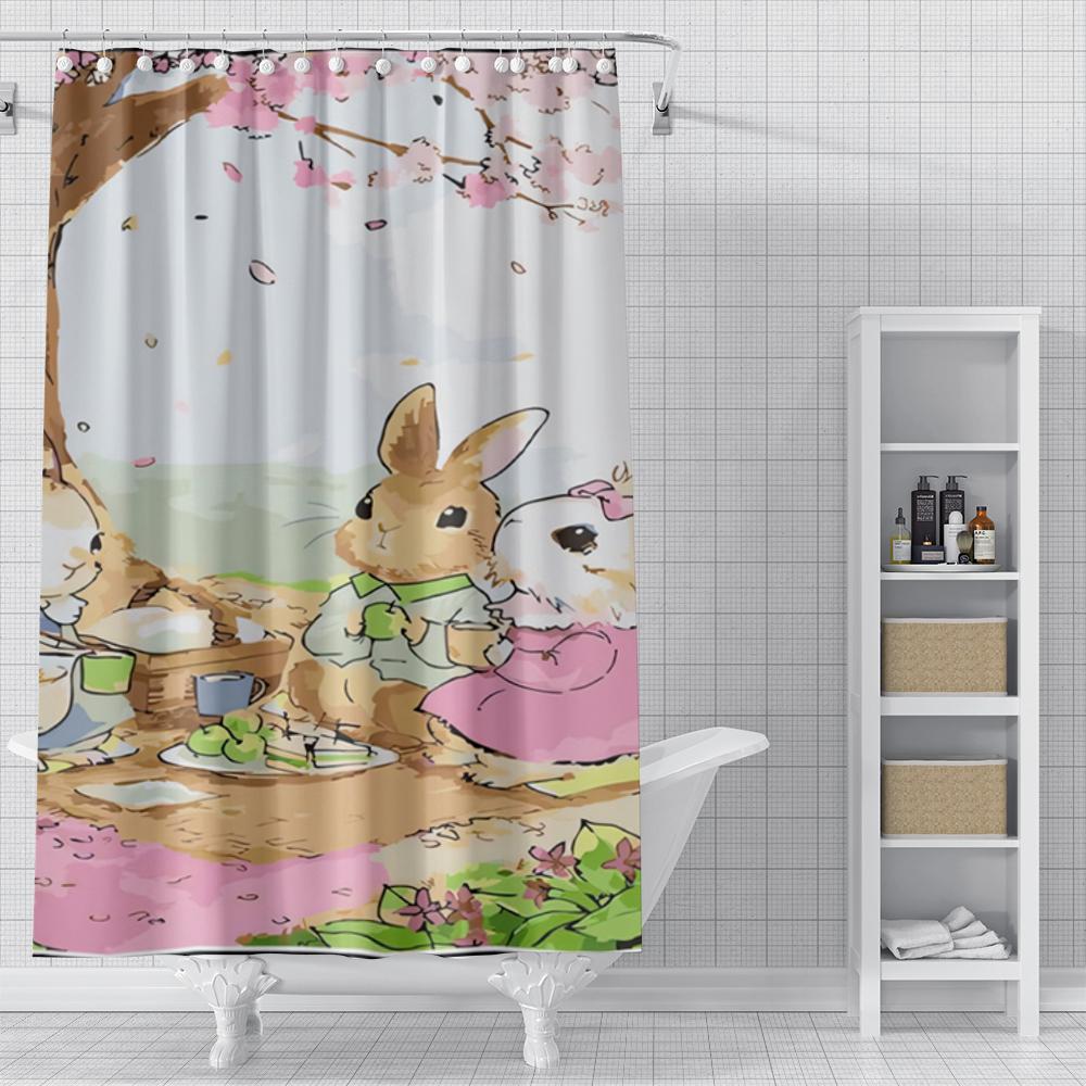 Home Duschvorhänge Für Badezimmer Landschaft Tiere Wasserdichter Stoff Badezimmervorhänge Moderner Duschvorhang 180X200 240X200