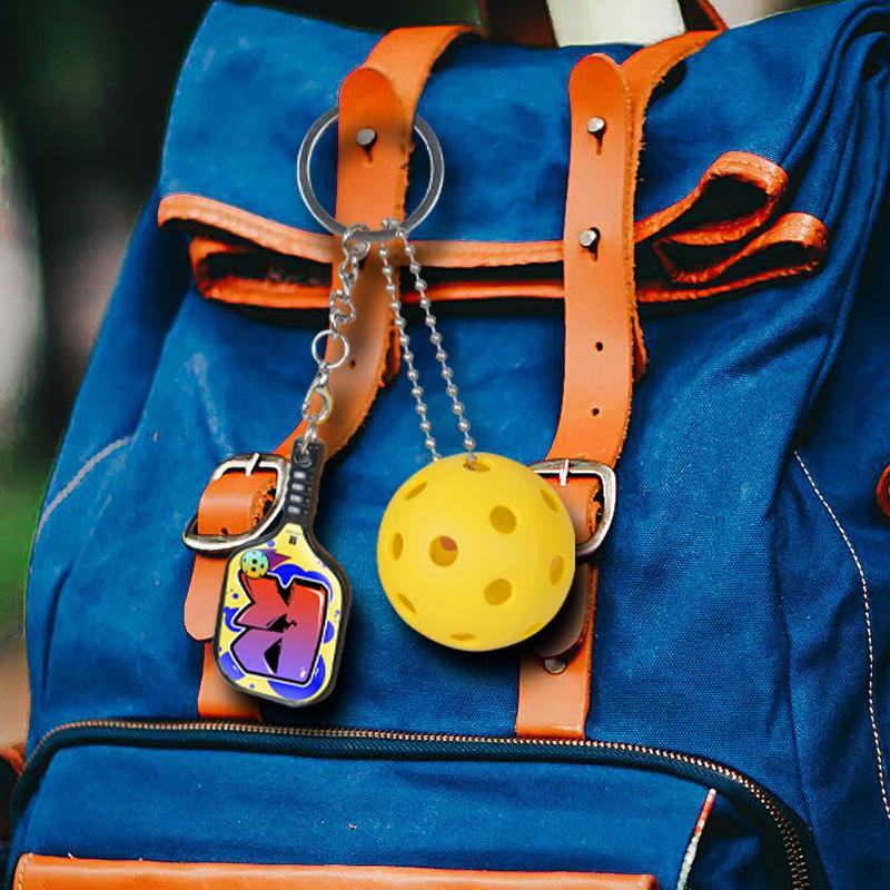 Pickleball Key Holder Car Key Chain Pendant Pickleball Keyring For Party Hoilday Handbag Wallets Birthday Gifts Accessories