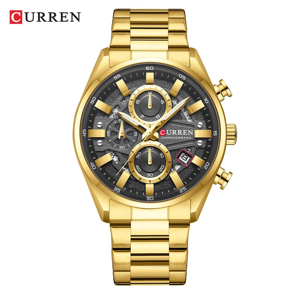 CURREN 8495 Men s Multifunctional Waterproof Wristwatch - Business, Fashionable Sports, and Student Style.