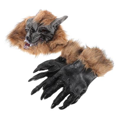 Adult Wolf Mask Wolf Face Masks With Claw Gloves Halloween Cosplay Mask Dress Up Props Adults Masquerade Mask Costumes Party