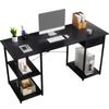 LYNCOHOME Left and Right Compatible Computer PC Gaming Study Computer Work Desk with Width Black Desk, Desk, Desk, Desk, Desk, Desk, Desk, Storage,