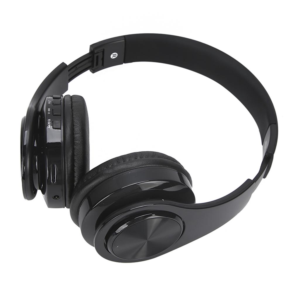 Bluetooth 5.0 Earpiece Wireless Over Ear Stereo Headset with Microphone Gaming HeadsetsBlack