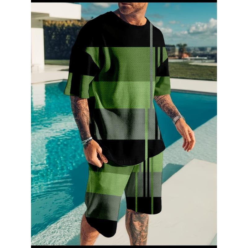 Men's T-shirt, Hawaiian style, outdoor, short-sleeved, fashionable design, casual and breathable