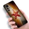 The USSR Flag Symbol Black Silicone Phone Case For Xiaomi Mi 9 SE 8 10T 11 12 13 Lite 9T 11T 12S 12T 13T 14 Pro 5G NE 11i 12X