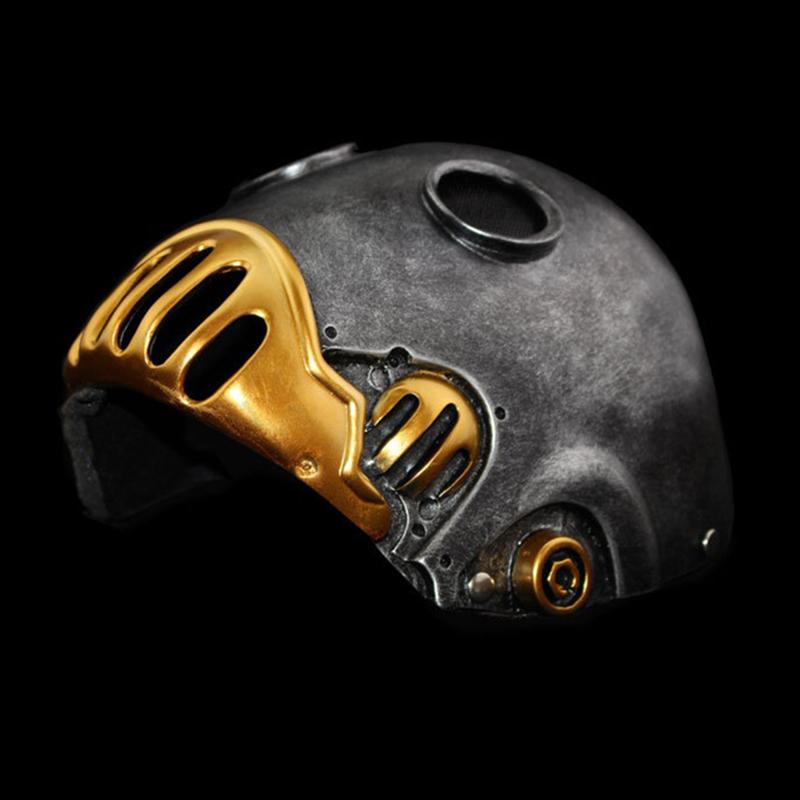 Halloween Steampunk Uhrwerk Harzmaske Sammleredition Mit Verstellbarem Elastikband 3D Handbemaltes Design Für Cosplay