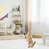 Plastic Simulation Telescopic Pet Cat Funny Teaser Dangler Rod Stick with   Catnip Interactive Training Toy