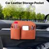 Car Interior Door Bag with Separate Compartments and PU Leather Finish for Phones, Cards, and Cables on Daily Drives