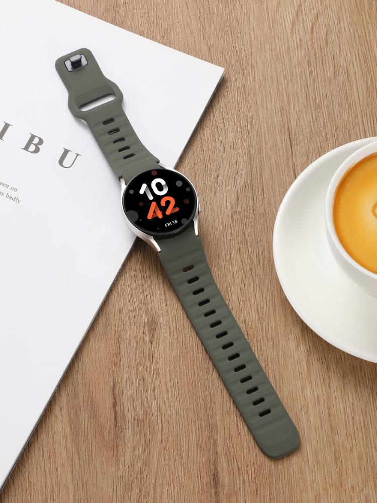No Gap Sport Silicone Strap For Samsung Galaxy Watch 7/FE/6/5/4 44mm 40mm Bracelet Watchband Watch 6-4 Classic 47mm 43/46mm Belt
