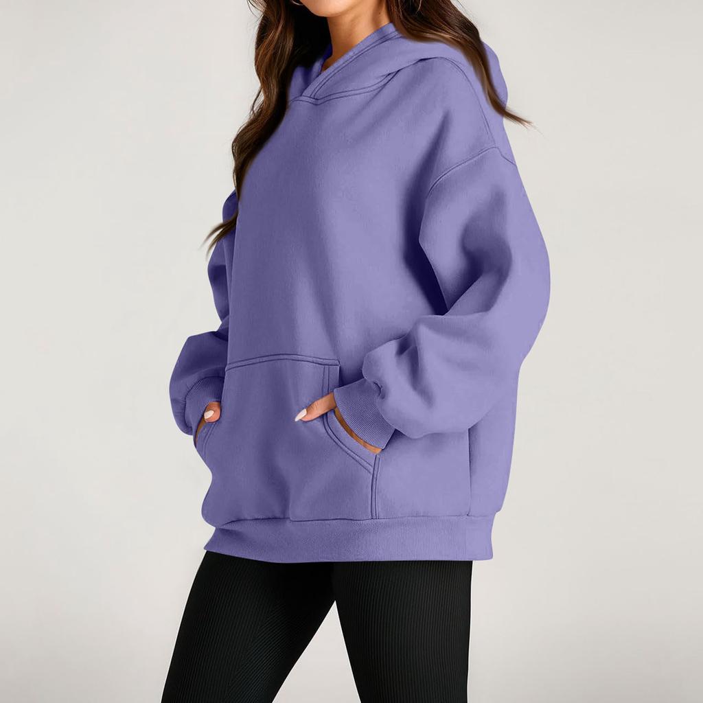 Womens Oversized Sweatshirts Fleece Hoodies Long Sleeve Shirts Pullover Fall Clothes With Pocket