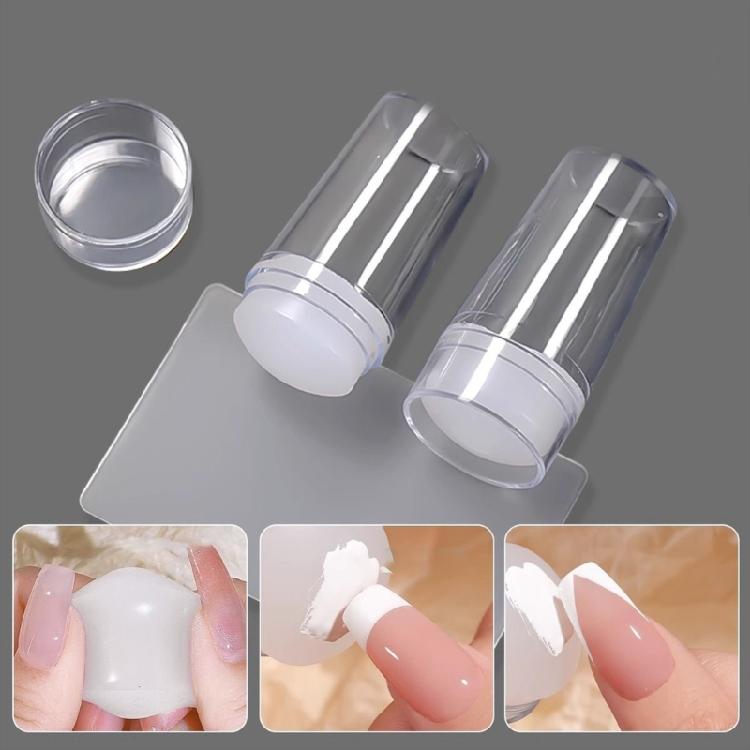 Easy To Clean Silicone Stamps with Scraper for French Nail Fashion Nail Designs Nail Stamp for Beauty Enthusiasts