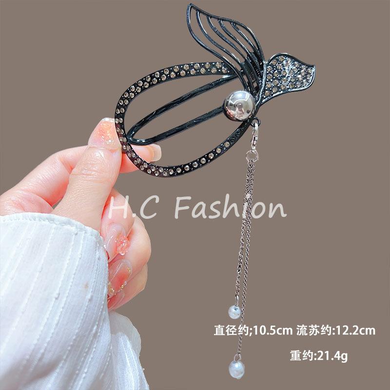 Trendy Personal Flower Hairpins Women Pearl Hair Clips Accessories Temperamental Alloy Hair Accessories