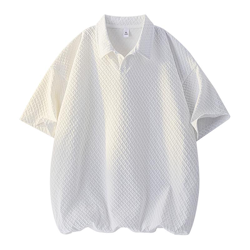 Polo Shirt Short-sleeved Men's Summer Loose Muscle Half-sleeved Retro Lapel T-shirt