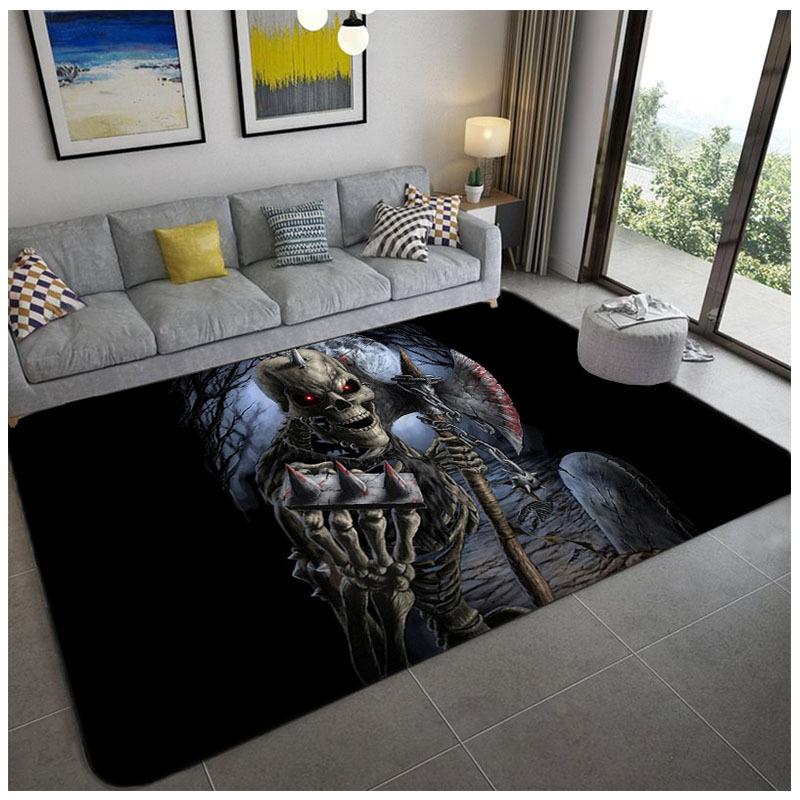 Abstract Skull Living Room Carpet, Bedroom Dining Room Floor Mat Ebay