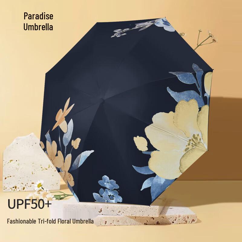 Paradise UV Protection Folding Travel Umbrella