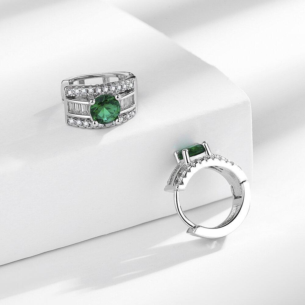 Ebay Simple Full Diamond Round Ear Buckle Accessories Temperament Ear Jewelry Zircon Earrings