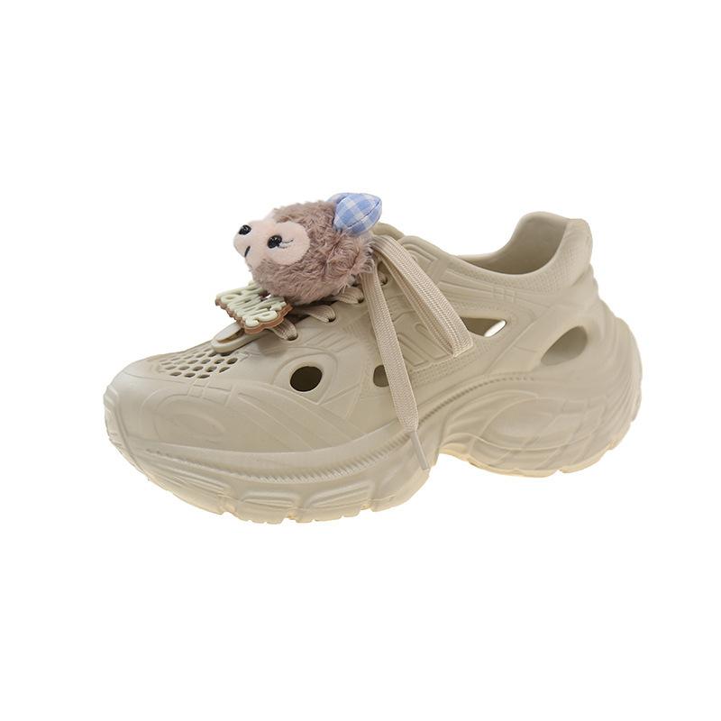 

Summer non-slip outer wear increases height 2025 sponge cake spring thick-soled bag head sandals new hole shoes women s shoes cute dad 40