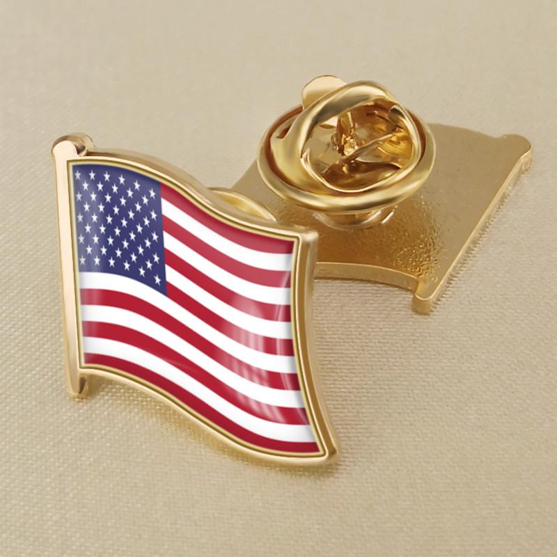 Broche Badge Pin Drapeau USA - Occasion, Très Bon état, Blason Américain, écusson