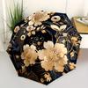 1pc Floral Ornament Automatic Open/close Folding Compact Umbrella, 8-Rib Sturdy Canopy, Lightweight Portable, Everyday Use, Gift, Outdoor Umbrella, Tr