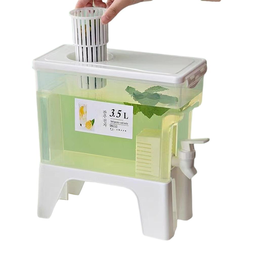 3.5/5/10L Cold Water Jug Large Capacity Cold Kettle with Faucet Beverage Dispenser Refrigerator Water Container For Summer Party