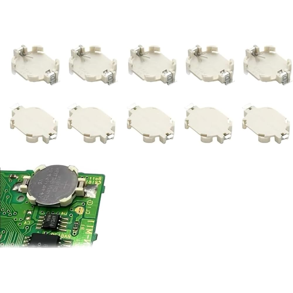 YUWENW CR1616 Button Battery Holder, Pack of 10, Button Battery Replacement Socket Holder, Advanc...