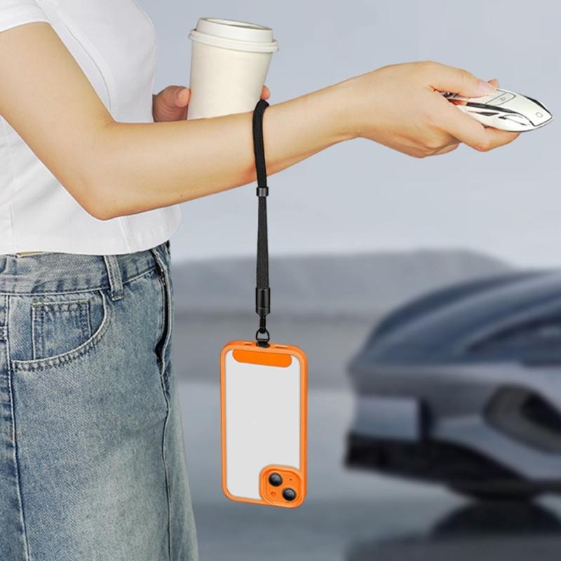 Smycz na telefon opaska na nadgarstek krótkie paski do telefonu z obrotem 360 stopni wzmocniony nieślizgający się sznurek akcesorium na długą podróż