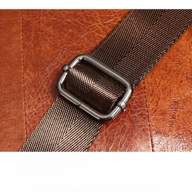 Herren Leder Umhängetasche Erste Schicht Rindsleder Schultertasche 8-Zoll Flache Kleine Tasche Lässig Retro Cross-Border Trendige Herren Schultertasche