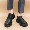 Fashion College Style Leather Men Oxford Shoes New British Casual Leather Shoes Trend Versatile Men Thick Soled Business Dress Footwear