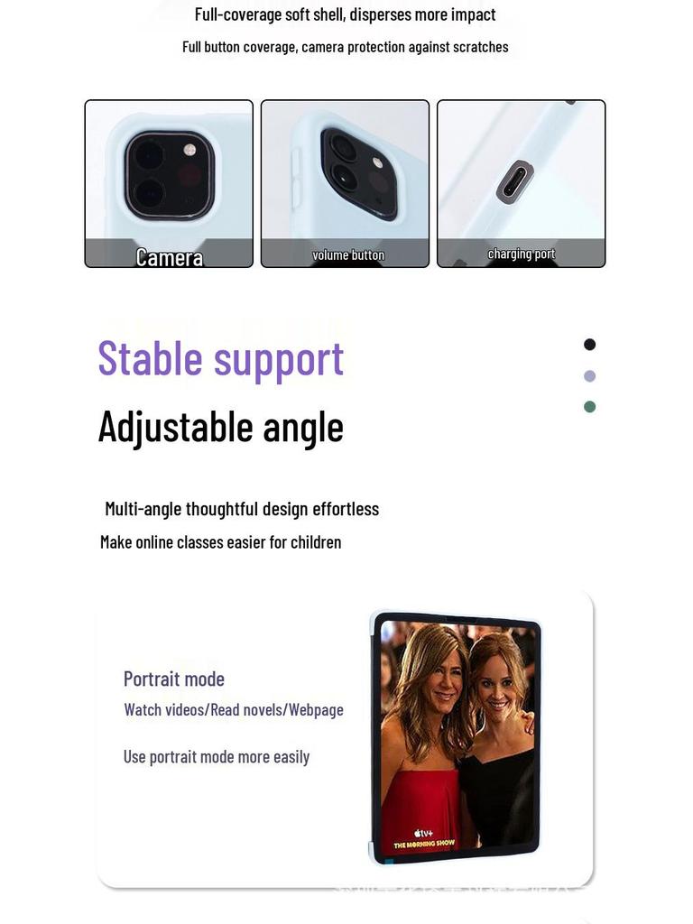 11th Gen iPad Air/Pro Silicone Protective Case (2025) for 10/9 iPadAir7/6/5.