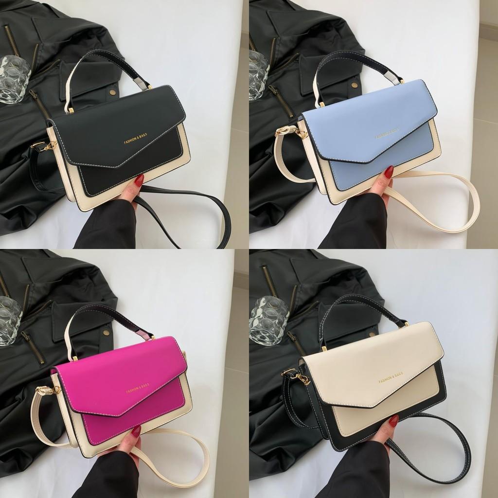 Stylish Urban Minimalist Retro Color-block Small Crossbody Handbag For Daily Use
