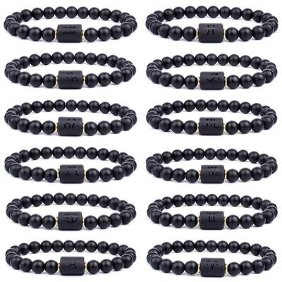 12 Constellation Bracelet Zodiac Bangles Men Cancer Virgo Leo Libra Bracelet