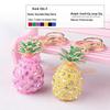 Mini Ananas Strass Nyckelring: Handgjort koreanskt berlock för damväskor