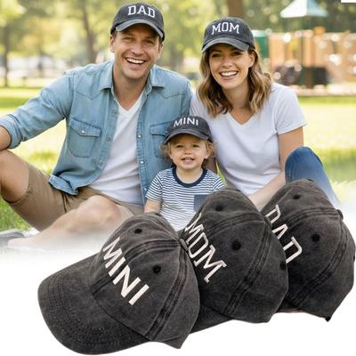 Washed Cotton Parent-child Baseball Hats Adjustable Baseball Cap Fashion Outdoor Sunscreen Hats
