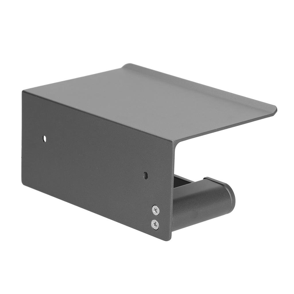 Toilet Paper Holder Stainless Steel Wall Mounted Toilet Paper Roll Holder with Shelf Matte Black