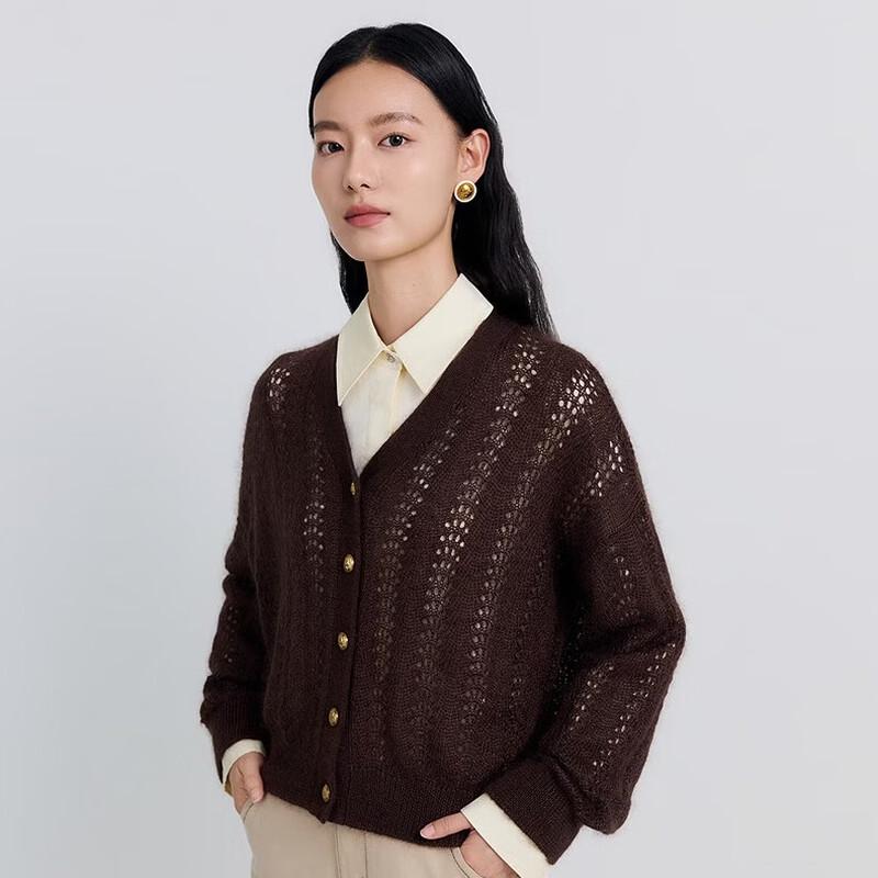 Women's V-Neck Long Sleeve Knitted Cardigan