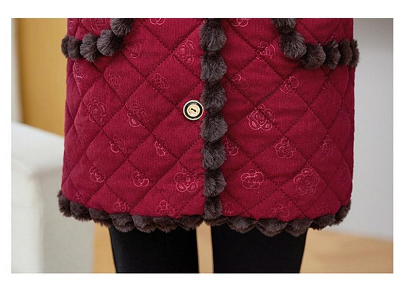 2025 Warm Cotton Padded Jacket for Mothers & Elderly Women, Autumn/Winter Plus Velvet Coat