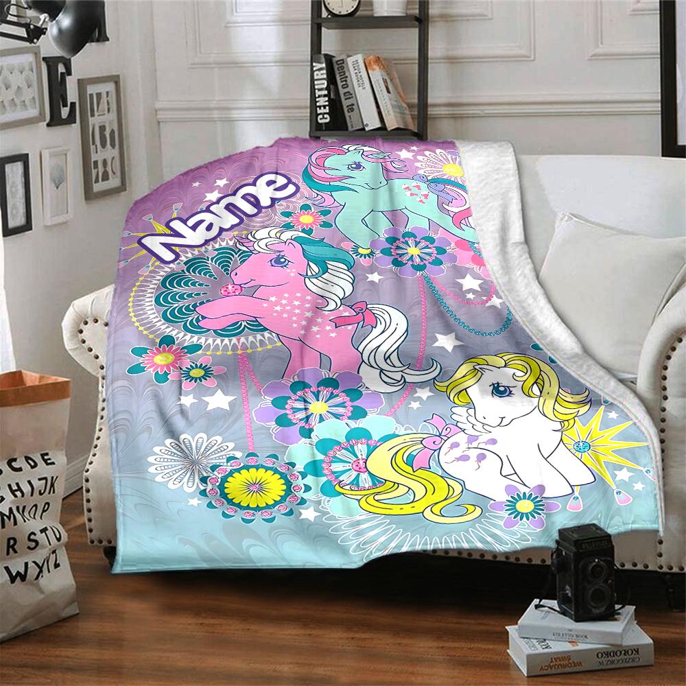 Custom Name Rainbow Dash Party Party Blanket For Couch Bed Plush Cozy Fuzzy Blanket Super Soft Warm Blankets For Fall And Winter 0916116