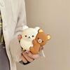 For AirPods 4 3 2 1 Pro Pro2 Earphone Case 3D Rilakkuma Hug Bear Silicone Cartoon Headphone Box With Pendant Cute Cover