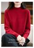 Women's Seamless Half-Openwork Knit Sweater - 2025 Autumn/Winter Collection, One-Piece Base Layer with Half-High Collar