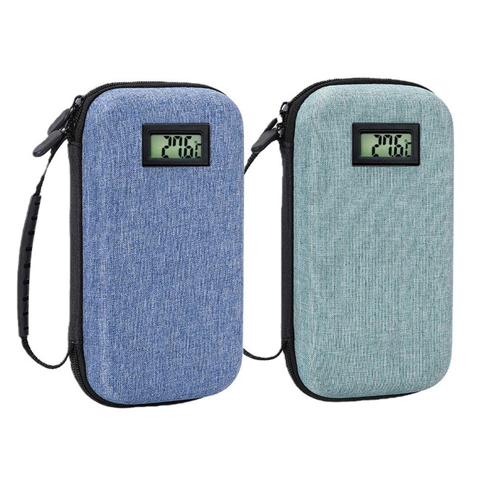 EVA Insulin Cooling Bag Waterproof with Thermometer Display Medicine Travel Cooler Thermal Insulated Glaciated Cold Storage Case