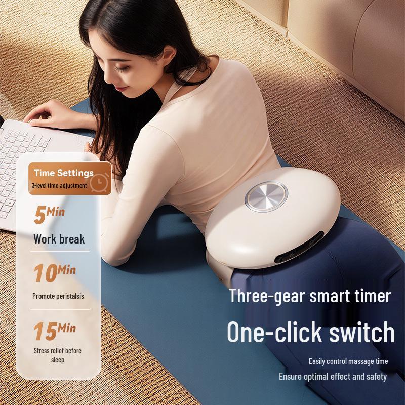 Rechargeable Abdominal Massager: Moxibustion, Hot Compress, Kneading, Bianshi Therapy