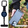 Fivela de Celular com Suporte Retrátil com Cordão de 60cm Anti-perda Alça de Segurança para Celular com Clipe de Fixação para Viagem