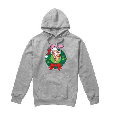 Ren & Stimpy Mens Wreath Christmas Hoodie