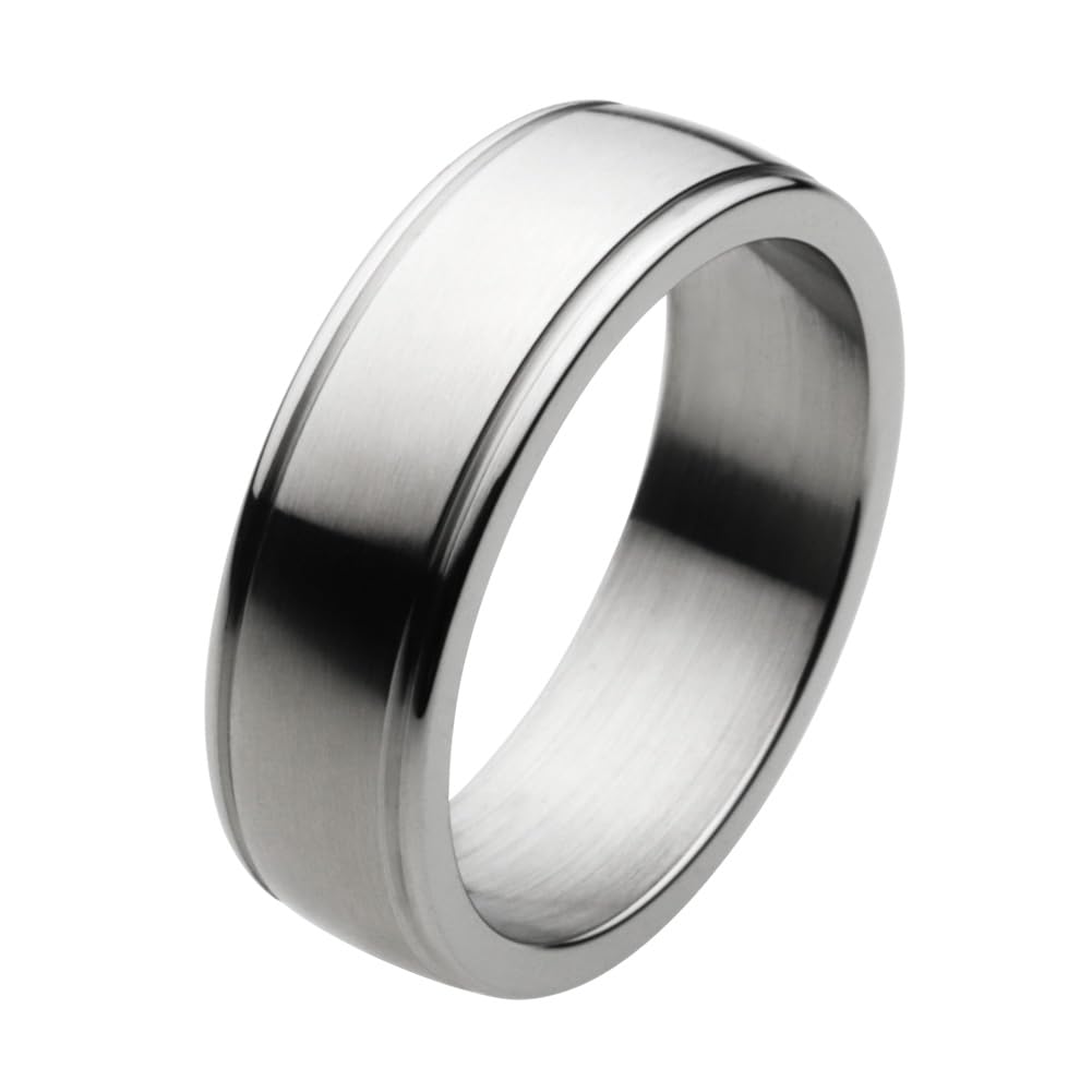 

Простое гладкое кольцо из стали fr6009 27 [Figmart] [Аксессуар из нержавеющей стали] №.