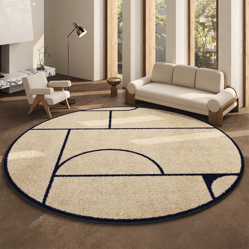 Circular Carpet Living Room Sofa Coffee Table Bedroom Study Bedside Mat Imitation Cashmere for Home Use