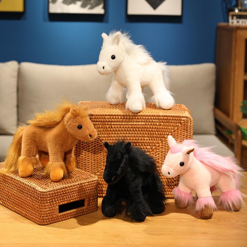 Simulations-Pferde-Plüschtiere Tiere Superweiches Kissen Kawaii Baby-Komfortpuppen Halloween Geburtstag Neujahrsgeschenk Party-Dekoration