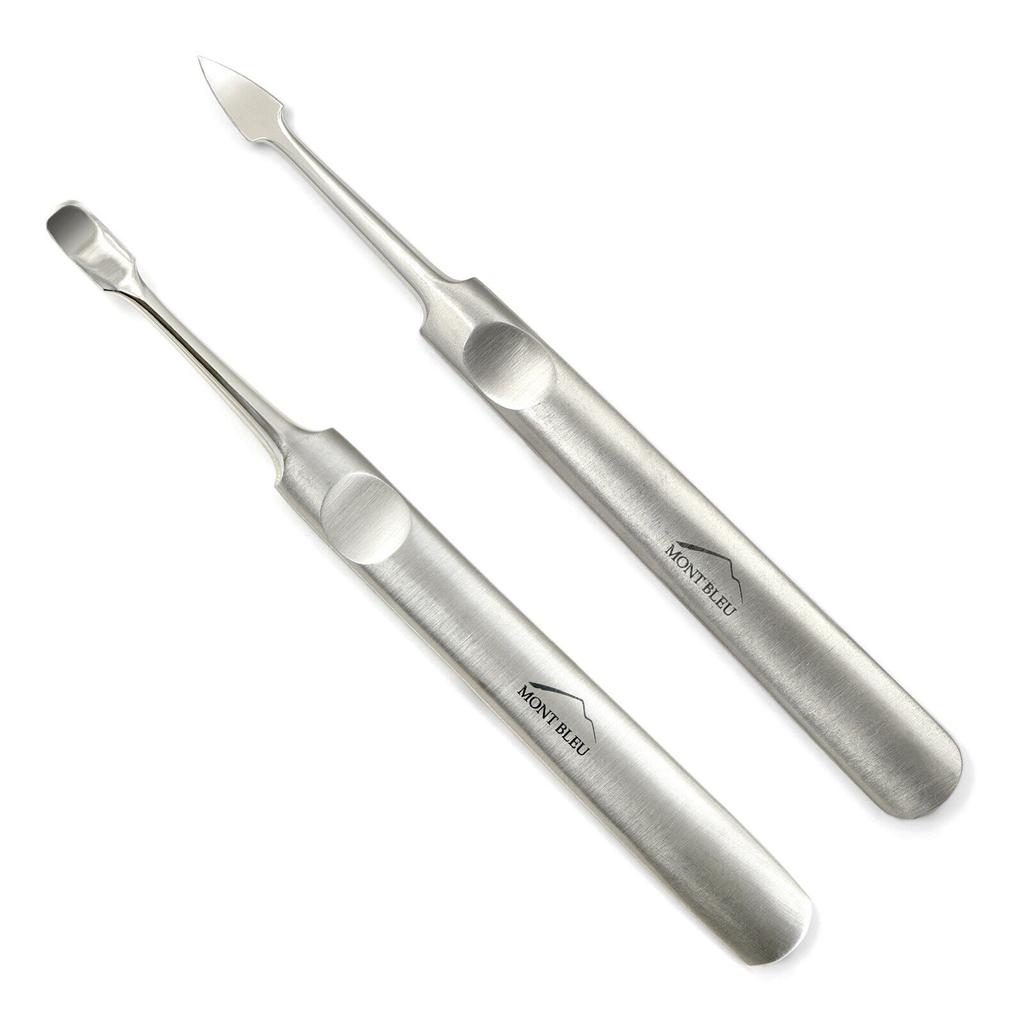Mont Bleu Nagelhautmesser 2-in-1 – Edelstahl, 12 Cm, Für Maniküre & Pediküre