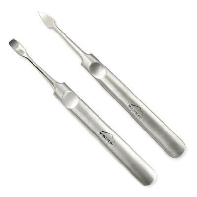 Mont Bleu Set of 2 Manicure Tools: Nail Cleaner & Cuticle Pusher Made of Stainless Steel, Hand Finished In Solingen